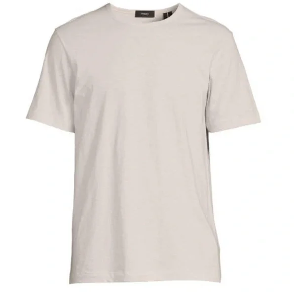 Theory Men’s Precise Pima Cotton Tee in Vapor Grey size S - Picture 3 of 12